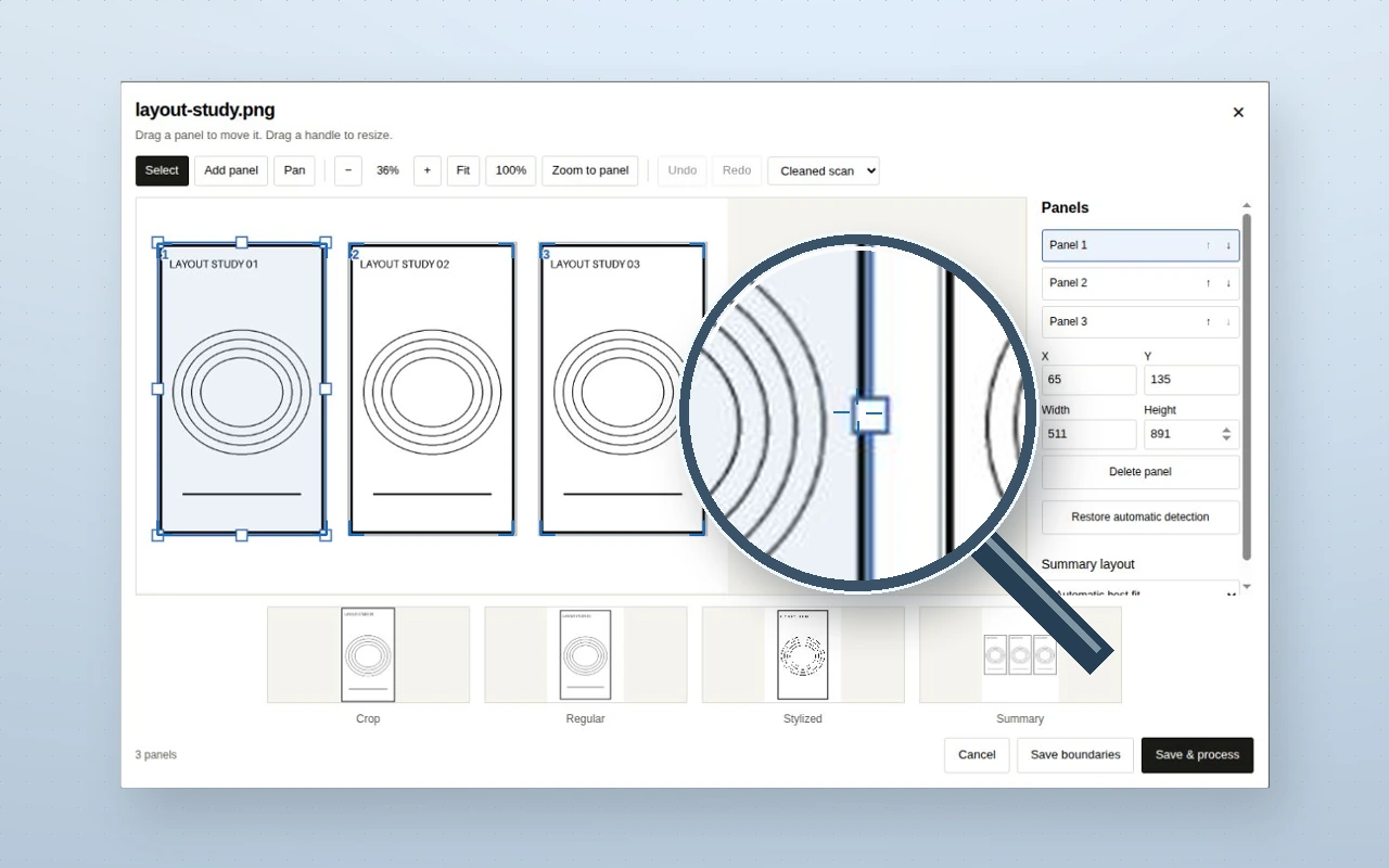 Goosnav Comic Maker interface overview