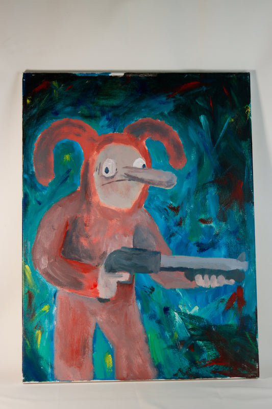 Rabid Bunny Painting by Goosnav