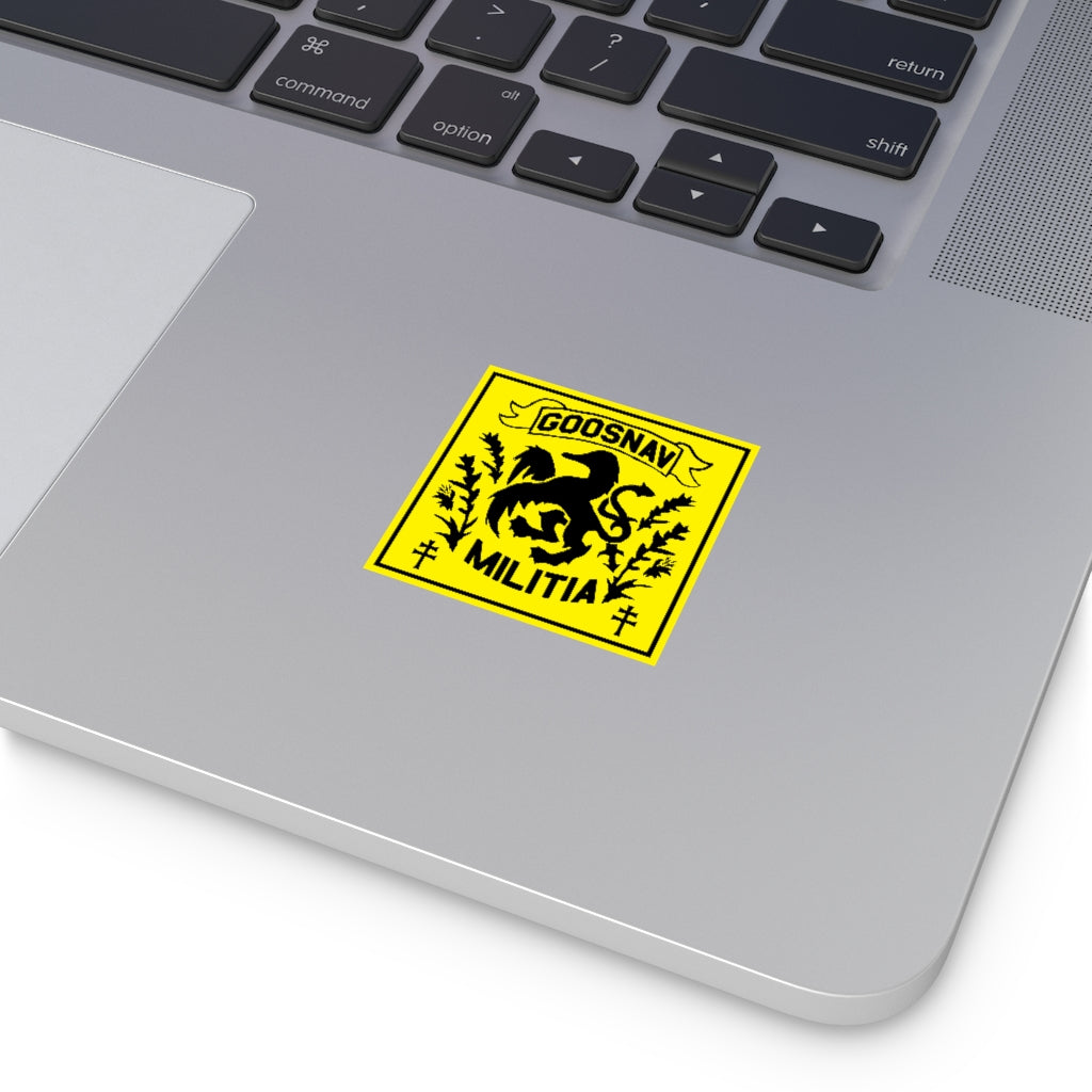 Goosnav Militia (Yellow and Black) Vinyl Sticker