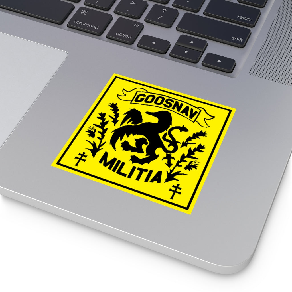 Goosnav Militia (Yellow and Black) Vinyl Sticker
